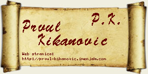 Prvul Kikanović vizit kartica